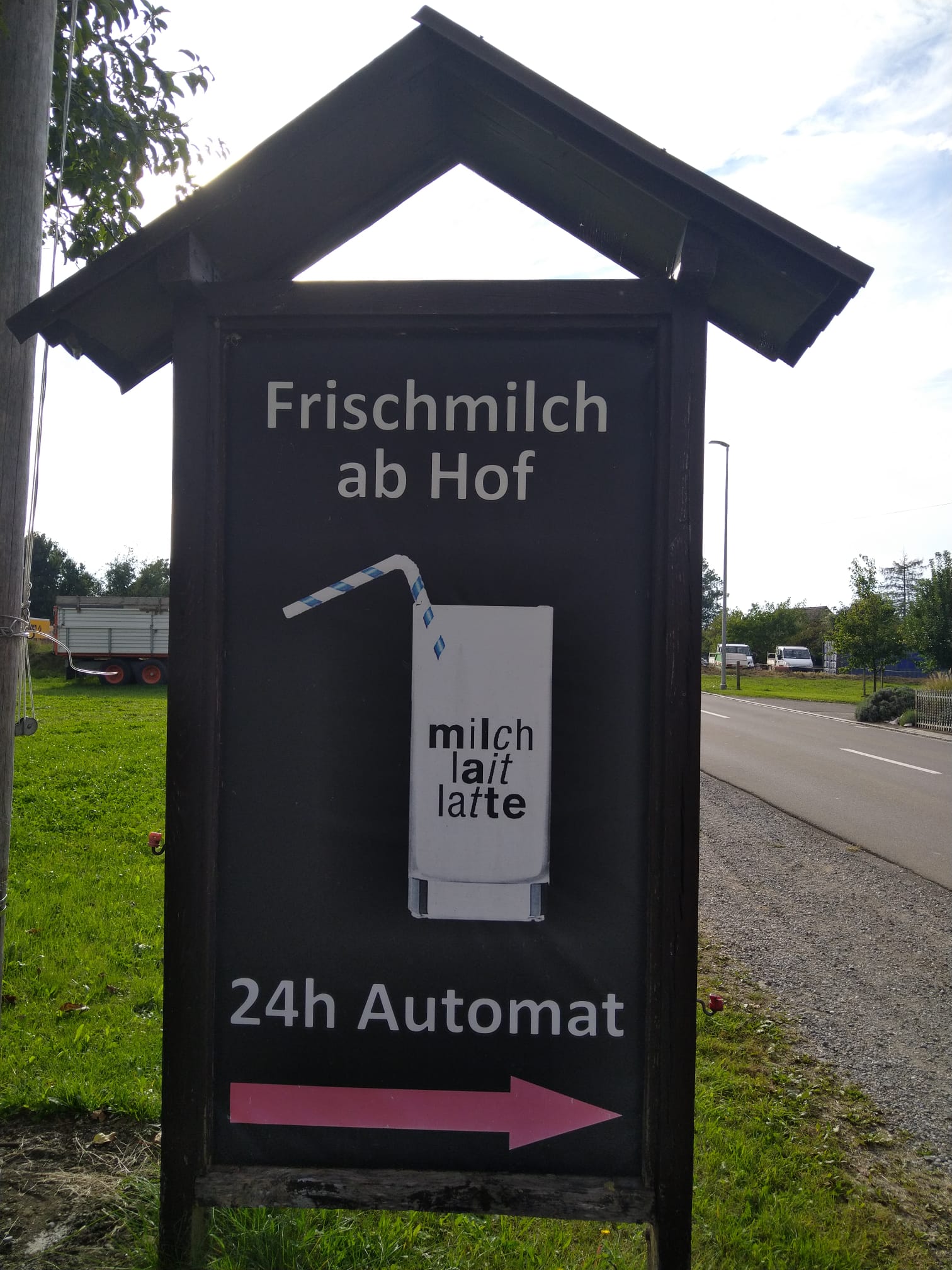 fresh milk sign