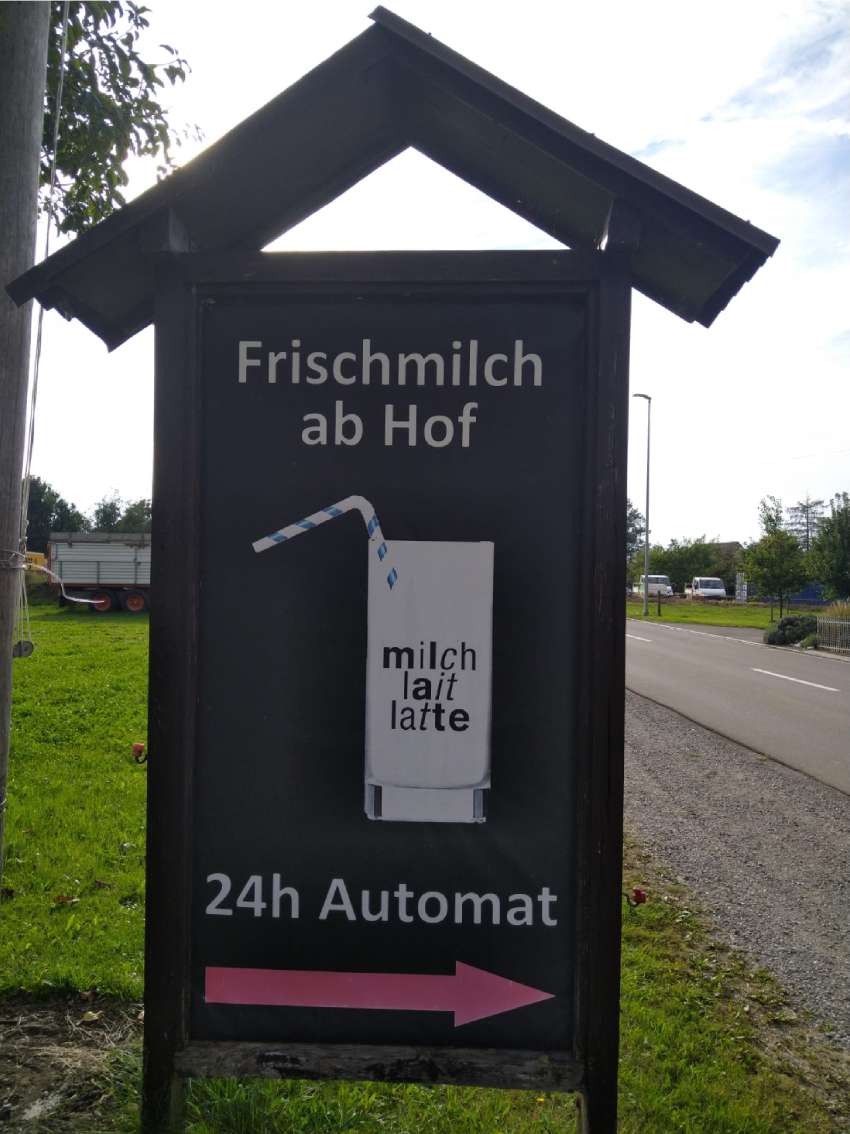 fresh milk sign